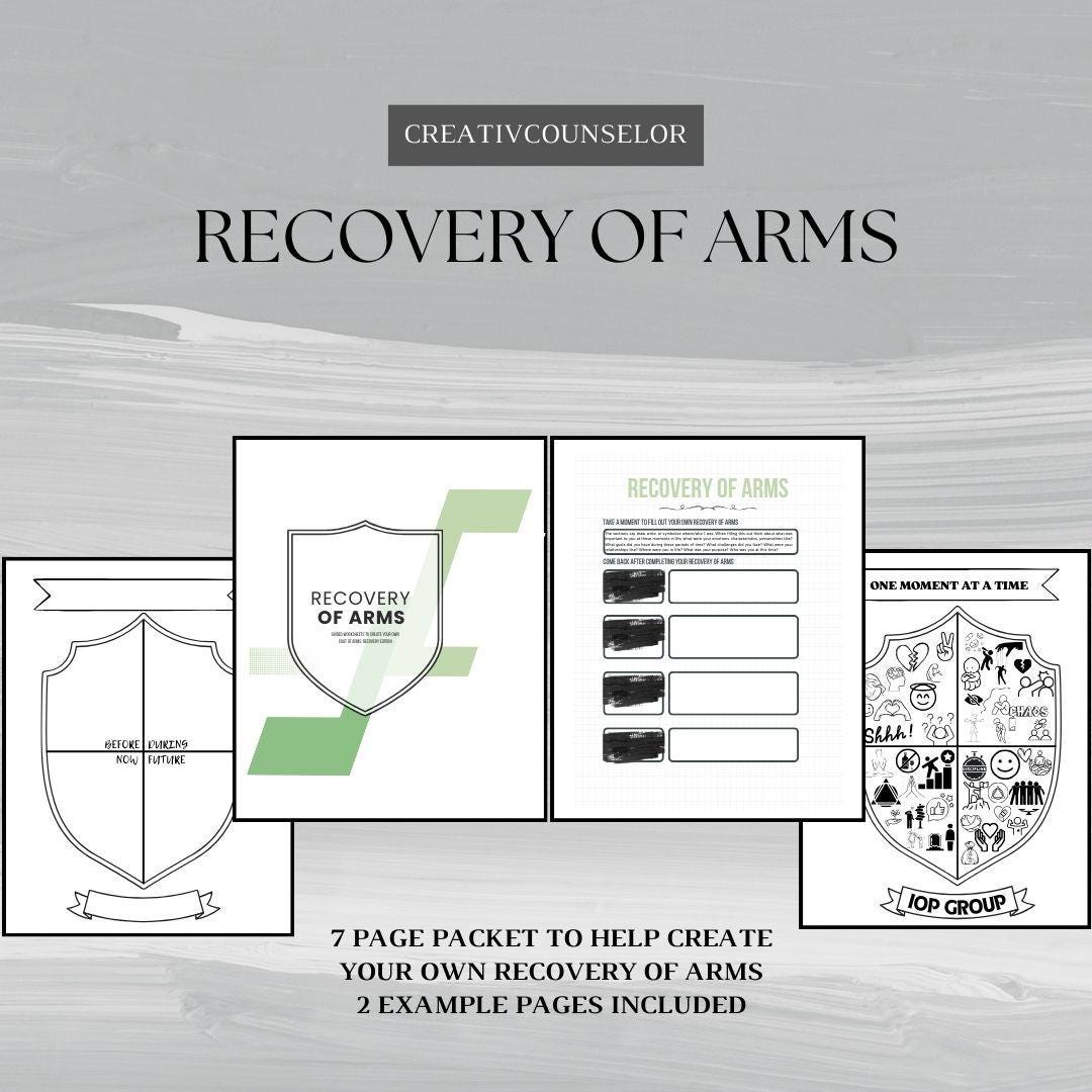 Recovery of Arms Worksheet: Addiction Counseling Activity (PDF) - Etsy