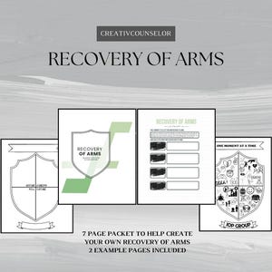 Recovery of Arms, Substance use worksheet, Recovery worksheet, IOP group, Counseling tools, group activity, addiction recovery, individual