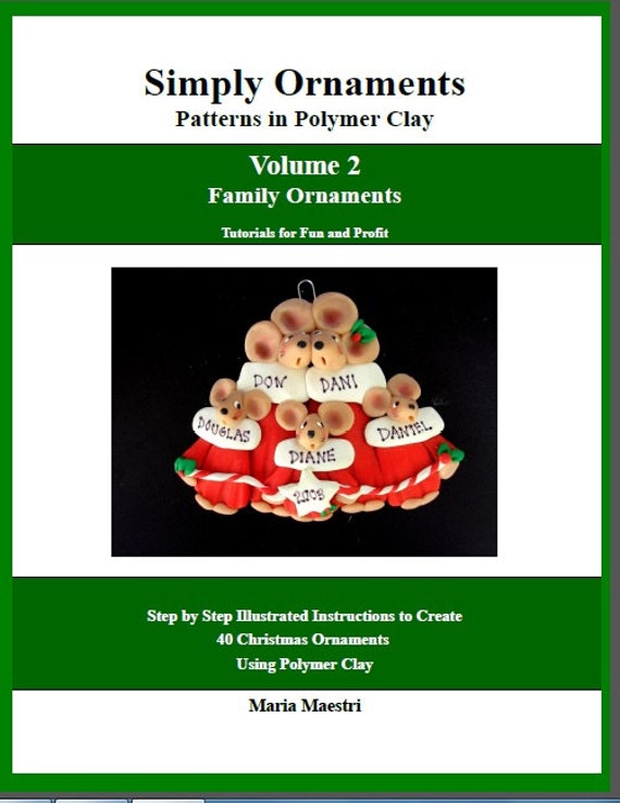 Polymer Clay Ebook Tutorial 40 Family Christmas Ornaments With Etsy