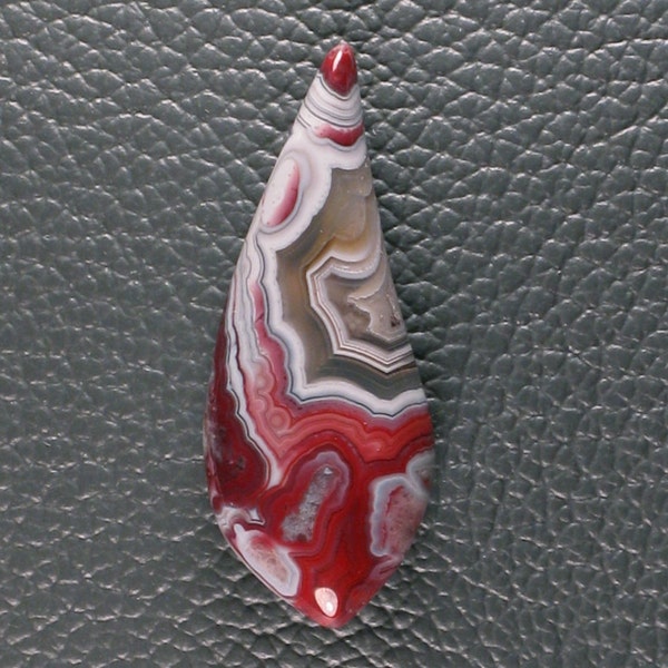 NAC Designer Natural Gemstone Cabochon Crazy Lace Agate red white