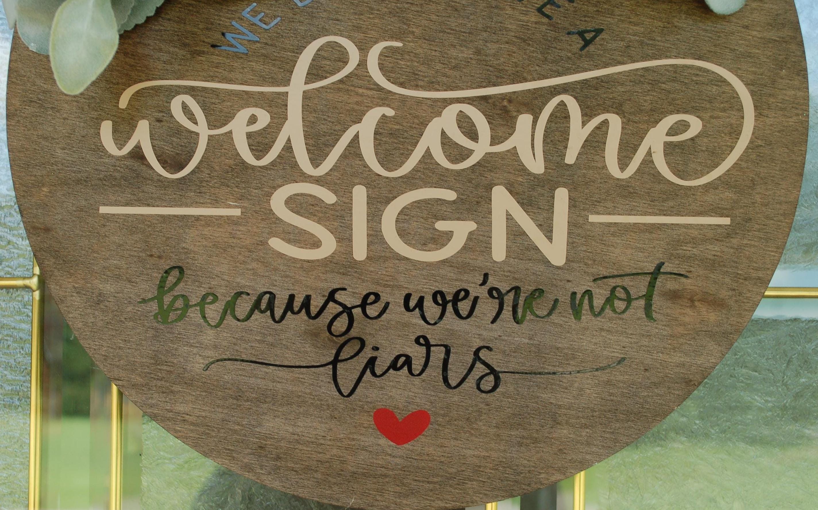 Sarcastic Beige &black Wreath for Front Door, Funny No Welcome Sign ...