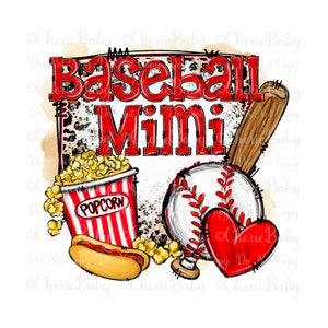 Diseño de sublimación y DTF de Baseball Mimi, PNG imprimible, descarga digital, efecto desteñido, estampado de leopardo, diseño de camiseta deportiva para abuela