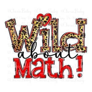 Loco por el diseño de sublimación matemática, png imprimible, descarga digital DTF, letras de doodle de leopardo, alfabetización y lectura, diseño de maestros de escuela