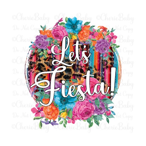 Let's Fiesta Sublimation Design Printable Png Digital - Etsy