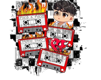 Xavi  cassette cartoon, Digital File. PNG. png