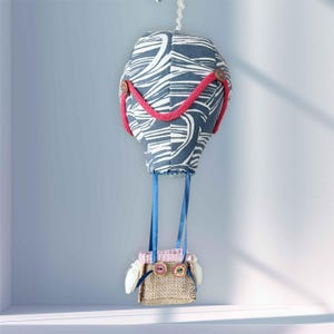 Hot air balloon hanging mobile / nursery decor