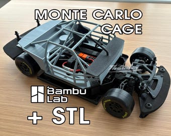 1:12 Losi NASCAR Monte Carlo Roll Cage Interior Kit Digital STL 3D Print File Bambu