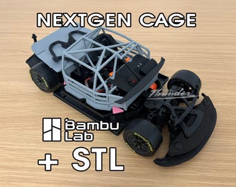 1:12 Losi NASCAR NextGen Roll Cage Interior Kit Digital STL 3D Print File Bambu