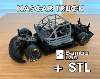 Kit intérieur d'arceau de sécurité Losi NASCAR Craftsman Truck Series 1/12 fichier d'impression 3D numérique STL Bambu