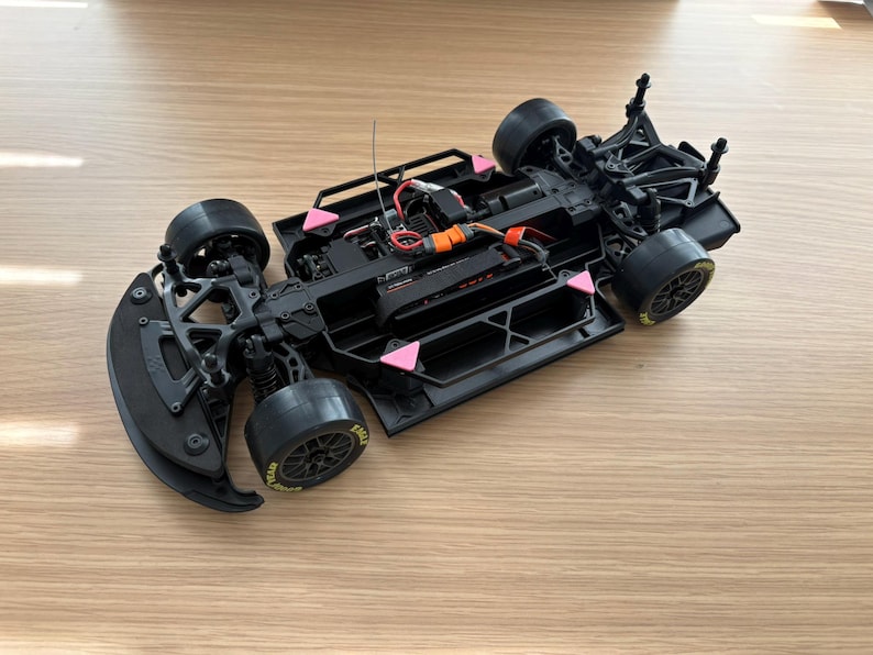 1:12 Losi NASCAR Carbon Look Undertray Floorpan 3D Printed image 2