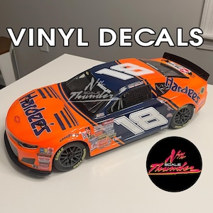 Losi 1:12 DECALS Days of Thunder Russ Wheeler Hardee&#39;s #18 NASCAR Chevy Vinyl Sticker Set