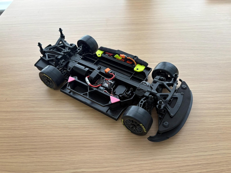 1:12 Losi NASCAR Carbon Look Undertray Floorpan 3D Printed image 5