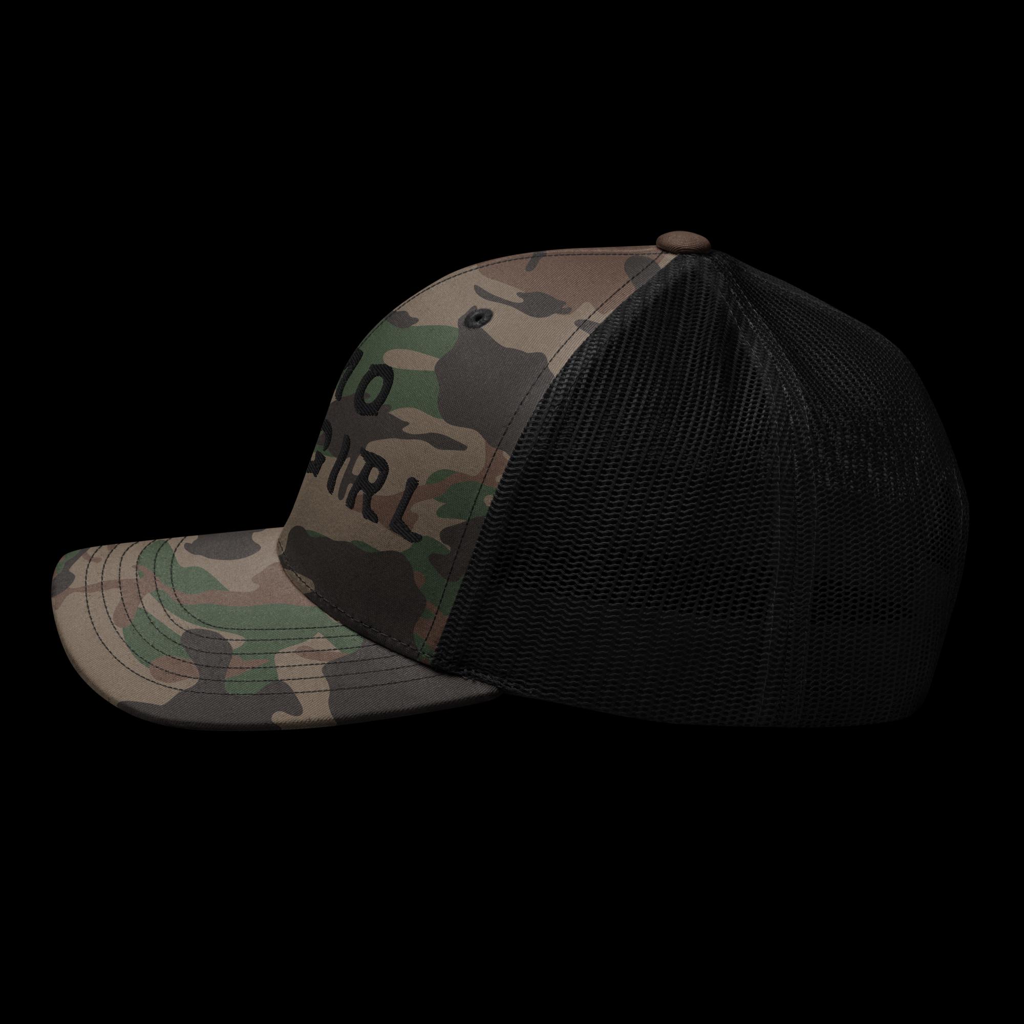 Emo Cowgirl Camo Trucker Hat | Western Grunge Baseball Cap 