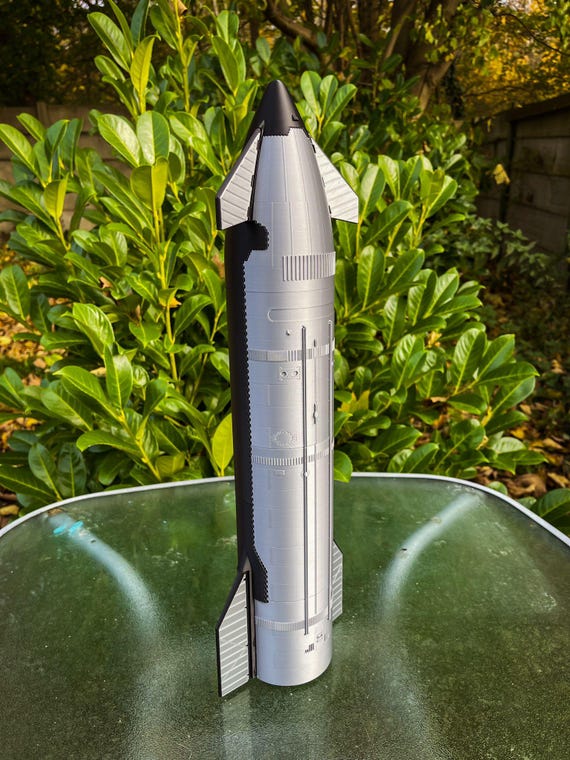 Spacex Starship S33 1:100 Model - Movable Flaps - High Spacex Starship S33 1:100 Model - Movable Flaps - High
