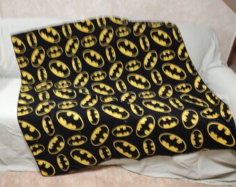 Fleece DC Batman Inspired Planket Quillow Pillow Blanket 55"x 55" / 14" x 19" x 2 1/2"