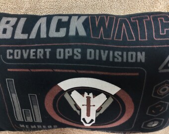 Overwatch Inspired Blackwatch  Inspired 16" by 12" Decorative Pillow