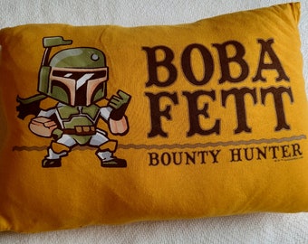 Star Wars Boba Fett Inspired Graphic Art 16" by 12" Decorative Pillow Repurposed