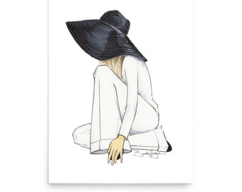 Miriam Fashion Illustration Print by Brooke Hagel