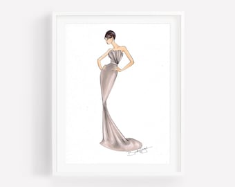 Kate Fashion Illustration Print