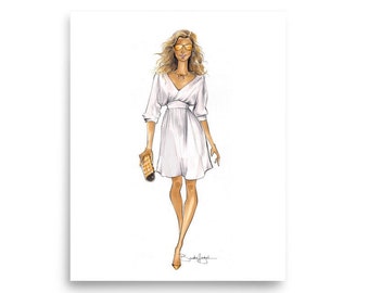 Carrie Fashion Illustration Print