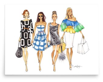 Sex and the City Fashion Illustration by Brooke Hagel