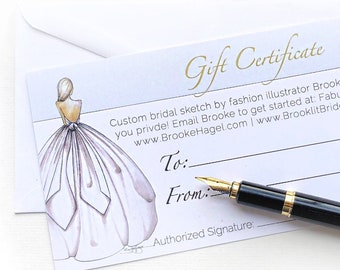 Custom Couple Fashion Illustration-Gift Certificate-Brooke Hagel