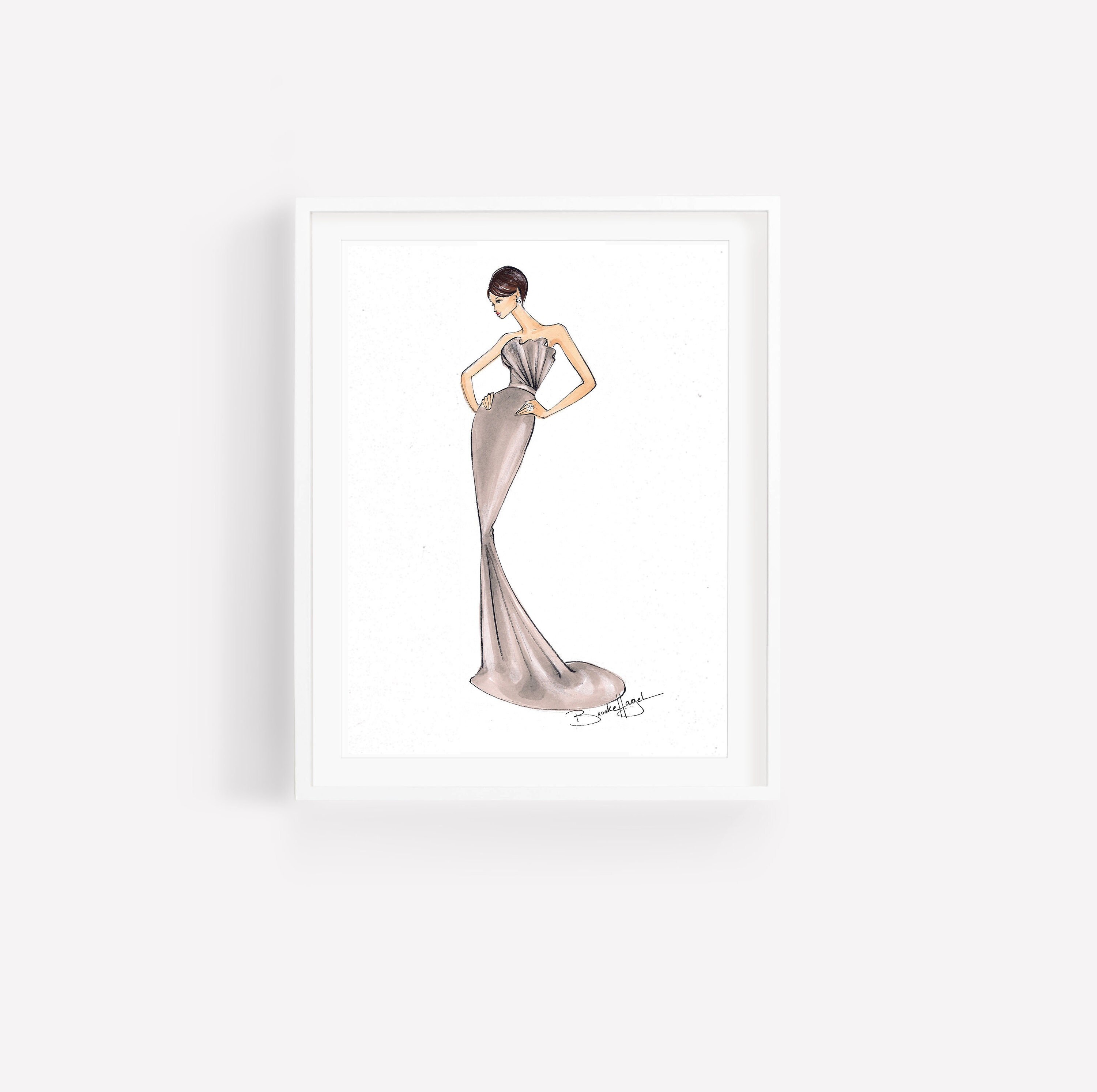 Kate Fashion Illustration Print - Etsy