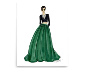 Adele Fashion Illustration Print