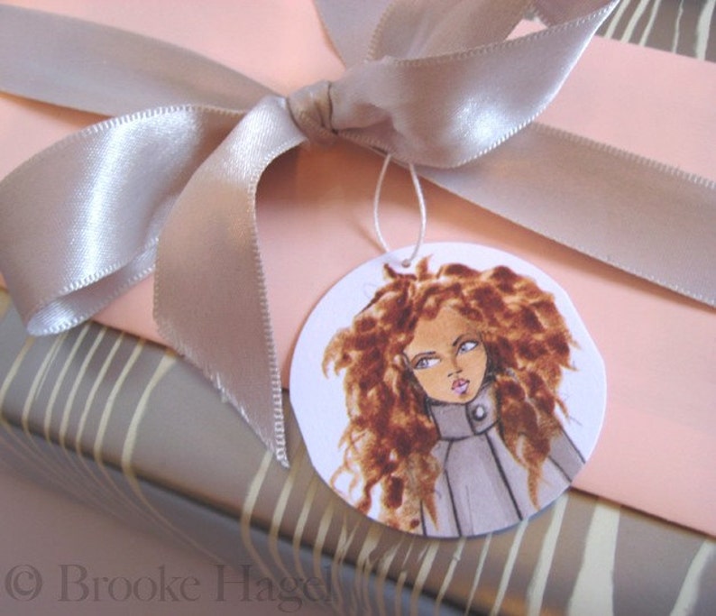 Gift Tags-fashion Illustration-present labels image 1