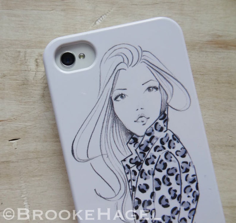 SALE iPhone 4/4s Cell Phone Cover-Brooklit Phone Case-Lively Leopard image 1