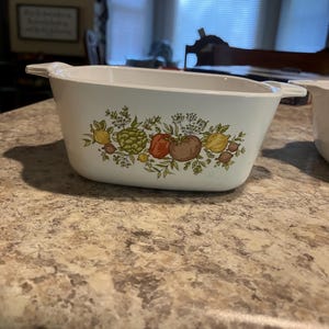 TWO Spice of life Corning Ware dishes