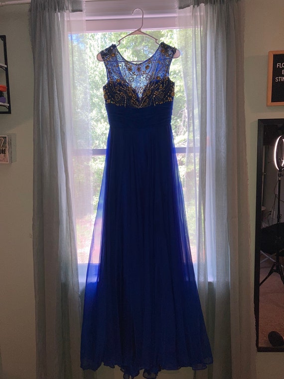 Vintage Mac Duggel gown (size 4) Royal Blue with y