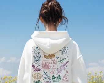 Hoodie Sarah J Maas Books: ACOTAR, TOG, Crescent City Quote Collage