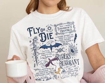T-shirt Quatrième aile : t-shirt Dragon Riders Fantasy Book