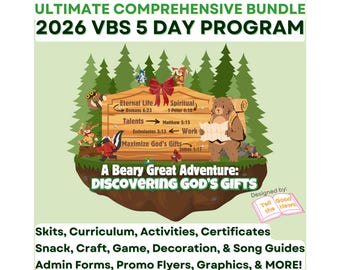 2026 Vacation Bible School Five Day Kit | VBS Skits, Curriculum, Guides, Activities | Church Kids Children's Ministry | Digital Download