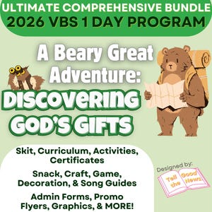 2026 Vacation Bible School One Day Kit | VBS Skit, Curriculum, Guides, Activities | Church Kids Children&#39;s Ministry | Sunday School Event