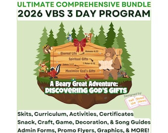 2026 Vacation Bible School Three Day Kit | VBS Skits, Curriculum, Guides, Activities | Church Kids Children's Ministry | Digital Download
