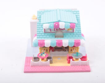 Polly Pocket Play Set, House, PIzza, Cafe, Shop, Town, Italian Restaurant, Case, Vintage, Toy ~ 763