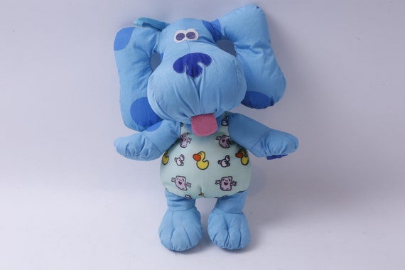 Bath Toy Blue's Clues, Dog, Blue, Puppy, 1998, Tyco, Preschool, 10, Plush,  Soft, Toy, Figure, Vintage Plush, Stuffed Animal, 20-01-1122 