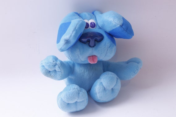 Blue stuffed animal dog sale