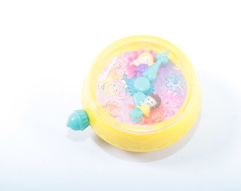 Polly Pocket Tiny Yellow Clock Watch Girls Little Toy Plastic Children Vintage Toys Vintage Nostalgia ~  250113-SHC SHC-001