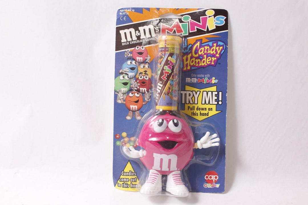 Vintage M&m's Minis Candy Handler Pink Nut by Cap Toys ~ 260331-WH