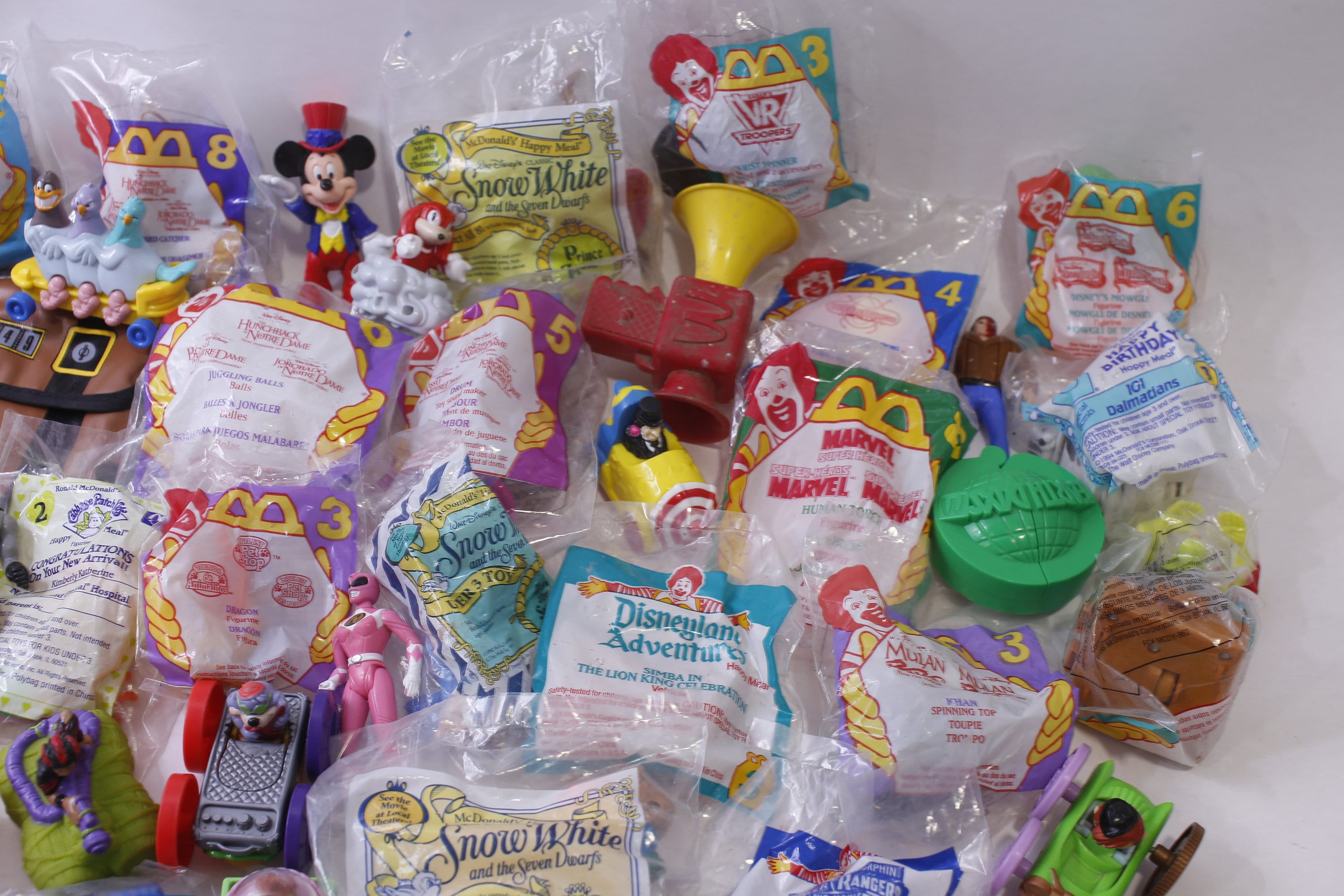 2003年マイリトルポニー 食器セット　ヴィンテージ USA ムチャチャ Mcdonald's Happy Meal Toys, 80s 90s Set of 60, Hot Wheels, Marvel