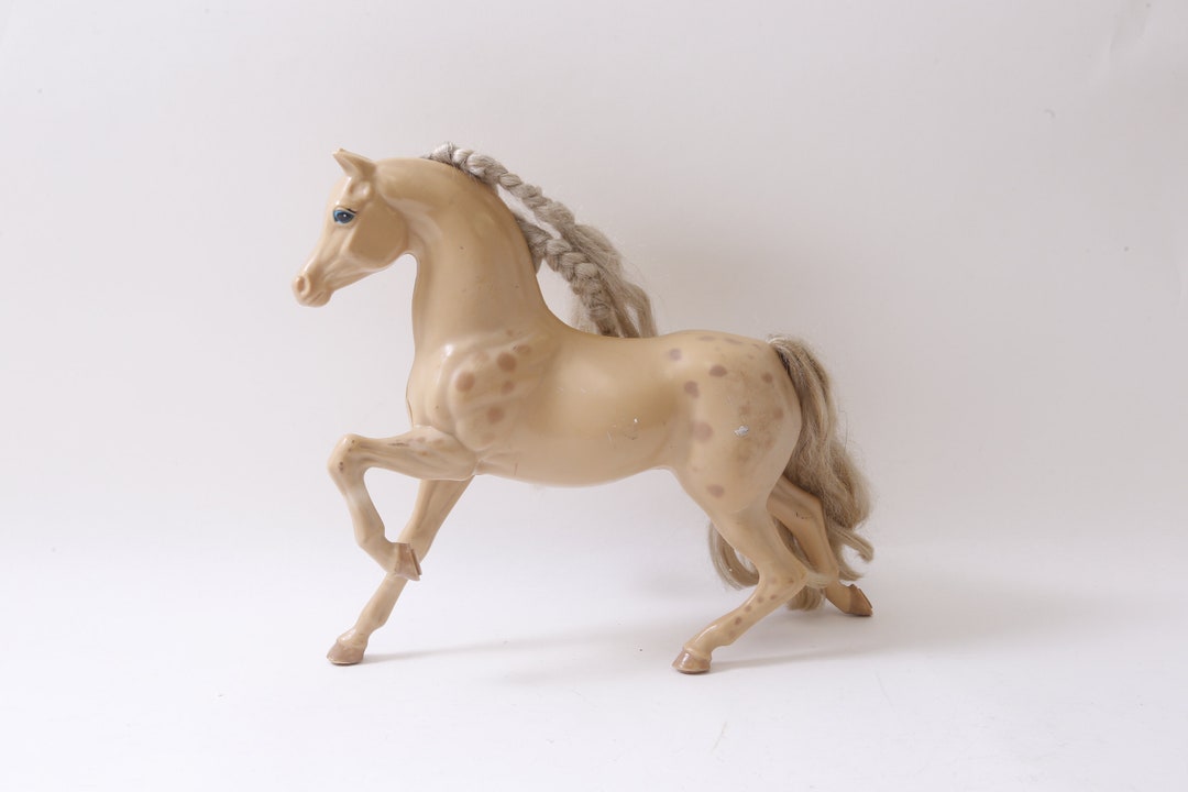 Barbie Horse, Beige, 11, PVC Figure, Animal, Toy, Collectible, Vintage