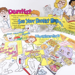Lehrzahnärzte Karte Set Zähne Gesundheit Lehrerkarten Trendkarte Kinderkarte Aufkleber Bildung Wandbehang Papier Figuren ~20-01-856