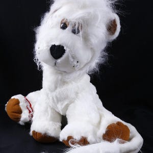 Muestra de producción prototipo de Kamar, peluche de león blanco, vintage, ~ 582