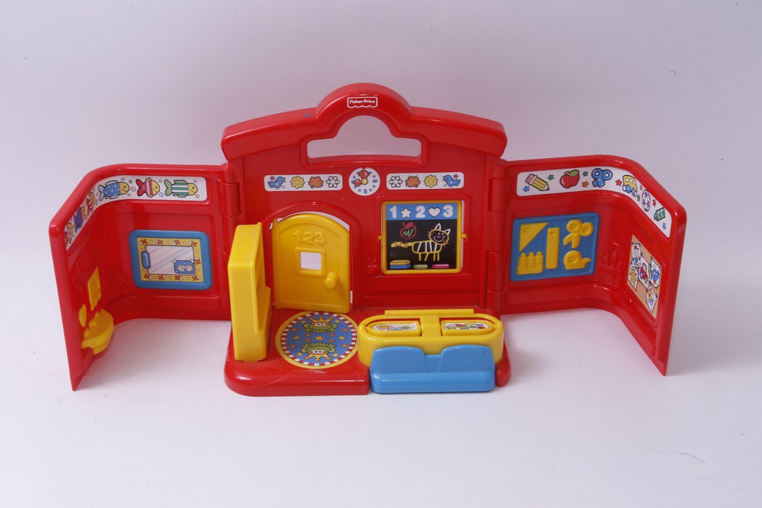 1999, Fisher Price, Little People, Maggie's Preschool, Fold N' Go