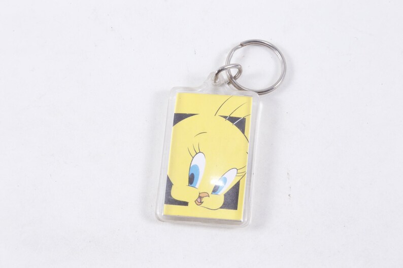 Looney Tunes Tweety Bird Keychain Yellow Cartoon Etsy