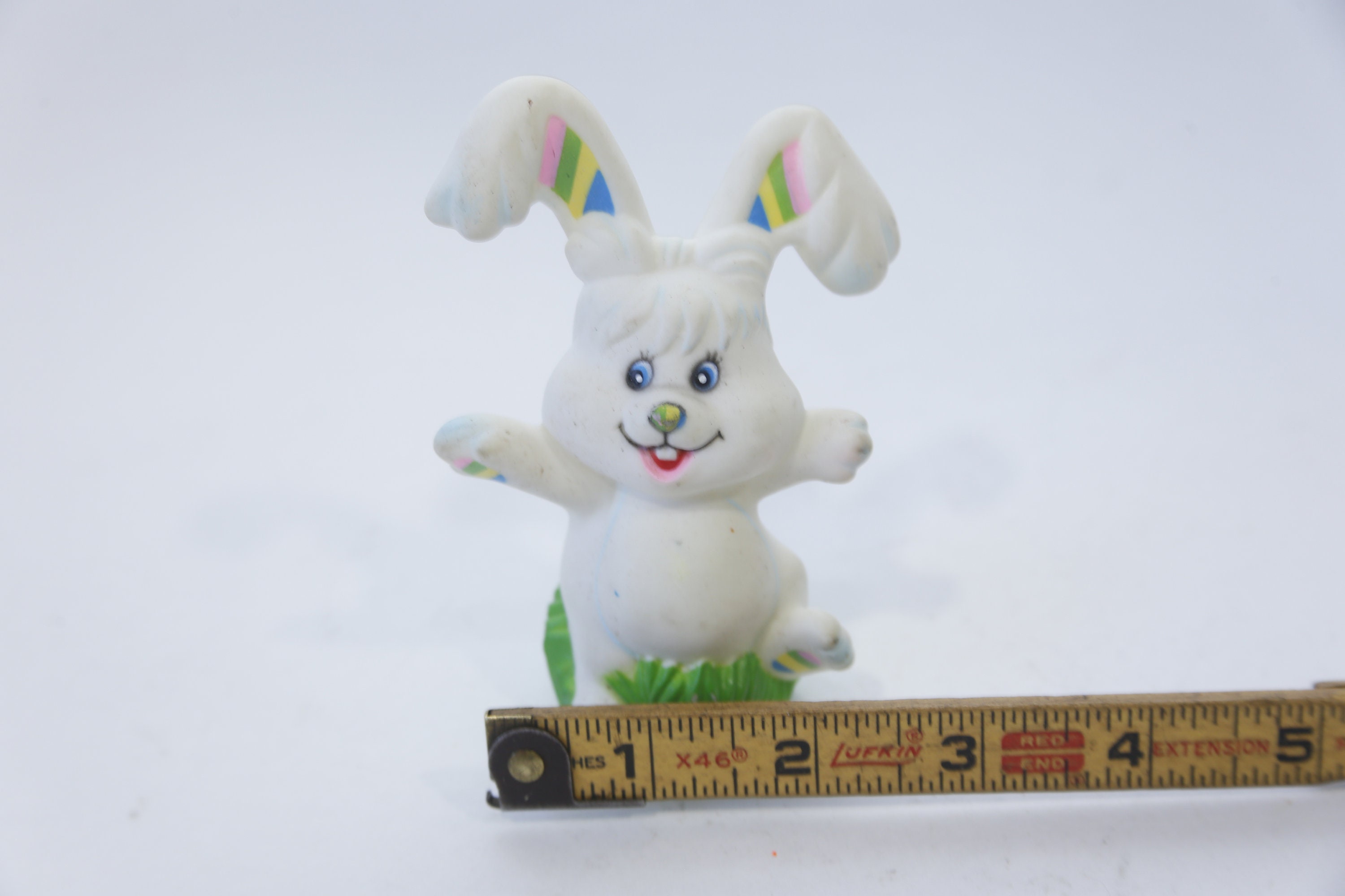 Easter Giggle Bunny, Toy Figure, 4 Inches, Rabbit, TCFC, Vintage