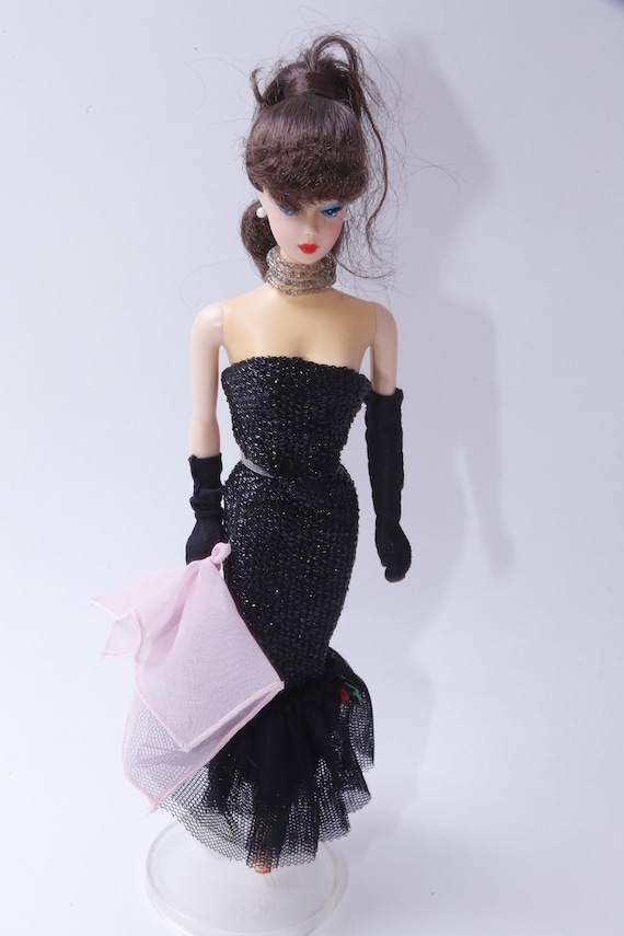 Barbie Abito da sera nero, Vestito, Bambola, 11 , Plastica, Giocattolo,  Figura, Arti mobili, Moda bambola, Una scarpa mancante, Vintage, 20-01-120  -  Italia